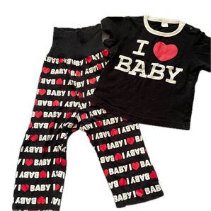I LOVE BABY ベイビー サイズ90 ベビー服 キッズ服 パジャマ 上下セット ルームウエア