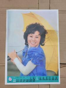 ５９　昭和レトロ　雑誌付録ポスターカレンダー　天地真理　沢田研二　西口久美子　奈良富士子　山口いづみ　