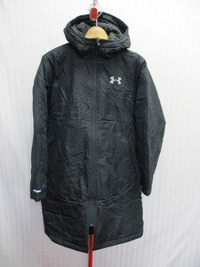 アンダーアーマー　COLD GEAR STORM　ベンチコート　メンズSM相当　YOUTH XL YXL　黒　中綿コート　スポーツコート　防寒ジャンパー　01265