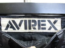 AVIREX　アヴィレックス　リアルレザーパンツ　メンズW32　黒　牛革パンツ　リアルレザージーンズ　デニム型ライダースパンツ　01092_画像3