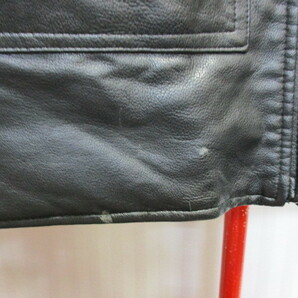 AZUL BY MOUSSY アズールバイマウジー メンズレザーパーカー メンズL 黒 中綿ライダースジャケット フード付きレザージャケット01263の画像10