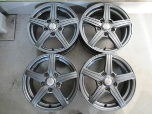 激安即決！ROSTA SWORD SPOKE 15×6.0J 114.3-5H+45 73Φ 中古アルミホイール 4本 ノア ヴォクシー エスクァイア セレナ ランディ― 等