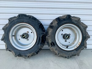 中古 BRIDGESTONE ブリヂストン タイヤ TA 4.00-10 ホイール付き 左右セット 農業機械 農機具 パーツ 引取歓迎 茨城県 240105や4 O 140