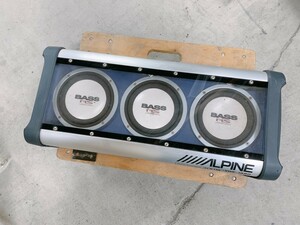 ジャンク ALPINE サブウーハー SWE-1890 12V MAX 300W アルパイン サブウーファー ウーハー 引取歓迎 茨城 240110か3 D2 140