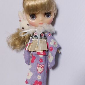 ミディブライス Blythe アウトフィット 着物　うさぎ