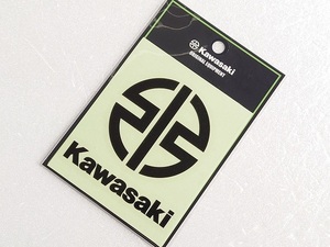 スピード発送！KAWASAKI/純正/カワサキ/シンボルステッカー/ブラック/Mサイズ/屋外でも使用可能な耐水・耐候ステッカー！