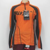 ★【新品】MILLET ミレー アウター ハーフジップ トレッキング アウトドア 登山 自転車 オレンジ 男女兼用 95cm_画像3