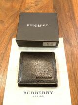 ◆ 未使用品 ◆ BURBERRY バーバリー ブラックレザー コインケース 財布 小銭入れ ノバチェック 黒_画像1