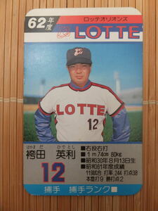 タカラ プロ野球カードゲーム 62年 ロッテオリオンズ　袴田 英利 (1枚)