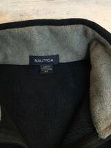 NAUTICA ノーティカ ハーフジップ フリースジャケット フリース 胸ロゴ メンズXS 濃い紺 良品_画像10