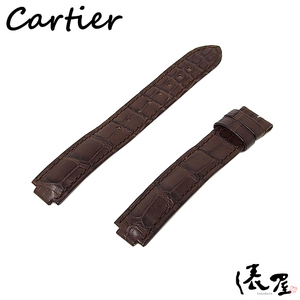 [ Cartier ]ba long blue original belt dark brown clock Cartier. shop PR50069