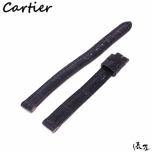 【カルティエ】ミニベニュワール 純正ベルト レディース ワニ革 ブラック 中古 Cartier 俵屋 PR50039