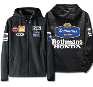 ロスマンズ HRC MotoGPスレーシング ジャケット Rothmans x honda バイクウエアグッズ 防風 厚手 冬服 長袖