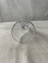 デッドストック フランス製デザインが素敵なグラス2個セット ガラス硝子古道具アンティークレトロインテリアディスプレイコレクション花器_画像5
