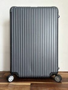 リモワRIMOWAサルサ スーツケース4輪グレー 中古良品 大容量87L 77×52×28 軽量 キャリーバッグ トランク 海外出張ビジネス 旅行トラベル