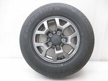 1本出品 新車外し ジムニー シエラ JB74W 純正 ホイール 15 × 5.5J ダンロップ タイヤ セット GRANDTREK 195/80R15 2023年 (B037667)_画像1