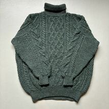 turtleneck fisherman knit sweater “ネップ混” “pure new wool100%” タートルネックニットセーター ピュアニューウール100%_画像2