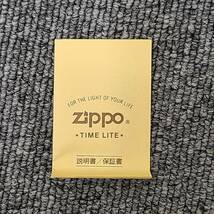 【YYD2584OM】1円～ 火花〇 zippo ジッポ TIME LITE タイムライト 2003年9月製造 QZ クォーツ 喫煙具 ライター コレクション 箱 ※時計不動_画像9