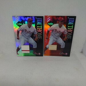 2003 Donruss Limited Jim Thome Game Used Bat & Jersey 2枚セット /25 & /50 MLB Phillies Legend 25枚限定 50枚限定 実使用