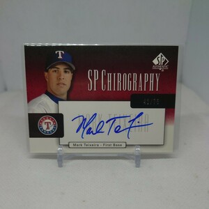 2004 UD SP Authentic Mark Teixeira Auto /75 MLB Rangers On Card Autograph Signaturr Legend