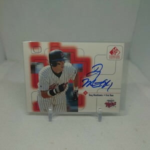 1999 UD SP Signature Doug Mientkiewicz Auto MLB Twins On Card Autograph Signature