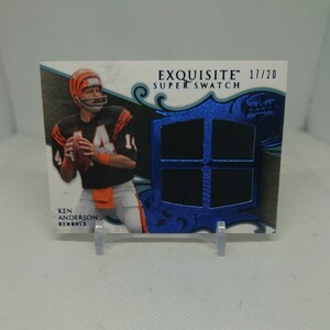 2008 Upper Deck Exquisite Collection Ken Anderson Super Swatch /20 NFL Bengals Legend HOF 希少