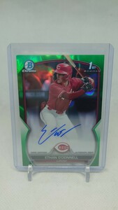 【最新版】 2023 Bowman Chrome Draft Ethan O'Donnell Green Lava Refractor Auto /99 MLB REDS Autograph Signature