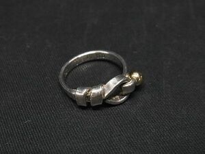 1円 ■美品■ TIFFANY＆Co. ティファニー フック＆アイ SV925×K18 750 18金 リング 指輪 アクセサリー 約7号 シルバー系 AQ5022