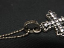 1円 ROYAL ORDER ロイヤルオーダー SV925 クロス ネックレス アクセサリー レディース シルバー系×ピンク系 AT5091_画像4