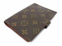 1円 ■美品■ LOUIS VUITTON ルイヴィトン R20005 モノグラム アジェンダPM 6穴式 手帳カバー スケジュール帳 ブラウン系 BG6345_画像2