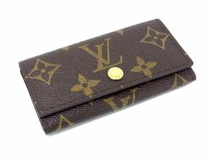 1円 ■極美品■ LOUIS VUITTON ルイヴィトン M62631 モノグラム ミュルティクレ4 4連 キーケース 鍵入ス ブラウン系 BF5120