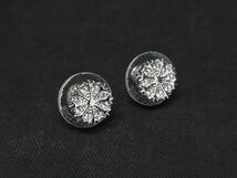 1円 ■極美品■ SWAROVSKI スワロフスキー 雪の結晶 ラインストーン ピアス ネックレス アクセサリー 2点セット シルバー系 BF5216_画像5