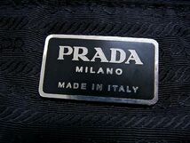 1円 PRADA プラダ テスートナイロン 巾着型 リュックサック デイパック バックパック レディース メンズ ブラック系 AW1087_画像6