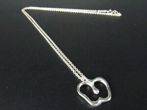 1円 ■美品■ TIFFANY＆Co ティファニー エルサペレッティ アップル SV925 ネックレス ペンダント アクセサリー シルバー系 AS3274