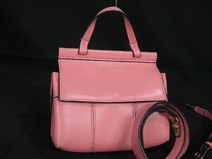 1円 ■美品■ TORY BURCH トリーバーチ レザー 2WAY クロスボディ ショルダー ハンドバッグ ミニバッグ レディース ピンク系 BH0698