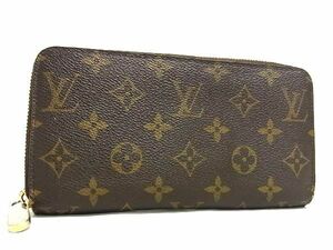 1円 LOUIS VUITTON ルイヴィトン M60017 モノグラム ジッピーウォレット ラウンドファスナー 長財布 レディース メンズ ブラウン系 AS5803