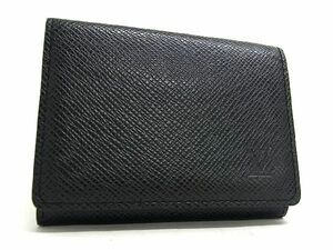 1円■新品■未使用■ LOUIS VUITTON ルイヴィトン M30922 タイガ アンヴェロップ カルト ドゥ ヴィジット カードケース ブラック系 AT7049