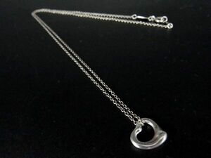 1円 ■美品■ TIFFANY＆Co ティファニー エルサペレッティ オープンハート SV925 ネックレス ペンダント アクセサリー シルバー系 AQ9788