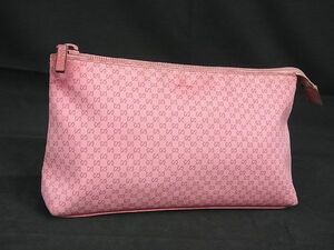 1円 ■美品■ GUCCI グッチ 73273 002404 マイクロGG ナイロン マルチポーチ マルチケース 小物入れ レディース ピンク系 BH0925