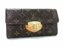 1円 LOUIS VUITTON ルイヴィトン M66556 モノグラムエトワール ポルトフォイユ サラ 二つ折り 長財布 ウォレット ブラウン系 AS5814_画像1