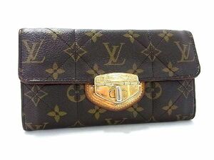 1円 LOUIS VUITTON ルイヴィトン M66556 モノグラムエトワール ポルトフォイユ サラ 二つ折り 長財布 ウォレット ブラウン系 AS5814