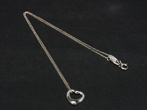 ■美品■ TIFFANY＆Co ティファニー エルサペレッティ オープンハート SV925 ネックレス ペンダント アクセサリー シルバー系 AQ1585