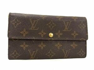 1円 LOUIS VUITTON ルイヴィトン M61725 モノグラム ポシェット ポルトモネ クレディ 二つ折り 財布 ウォレット ブラウン系 BG6120