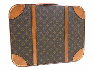 1円 LOUIS VUITTON ルイヴィトン M23240 モノグラム ストラトスキャビン50 トラベルバッグ トランクケース ブラウン系 AM4654H1