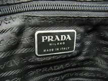 1円 PRADA プラダ テスートナイロン 巾着型 リュックサック デイパック バックパック レディース メンズ ブラック系 BI0766_画像6