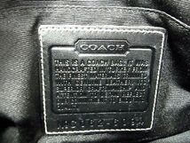 1円 ■新品同様■ COACH コーチ 6094 シグネチャー キャンバス×レザー ワンハンドル ハンドバッグ ミニバッグ ブラック系 BH0462_画像6