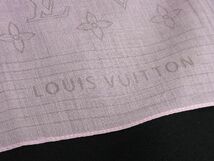 1円 LOUIS VUITTON ルイヴィトン モノグラム コットン100% スカーフ ハンカチーフ レディース ピンク系 AU7248_画像4