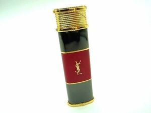 ■極美品■ YVESSAINTLAURENT イヴサンローラン 高級ライター ガスライター 喫煙グッズ 喫煙具 メタルグレー系×レッド系 DD8582