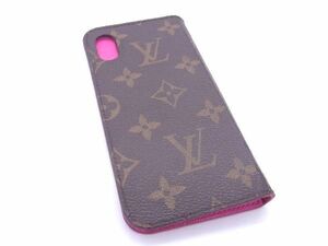 LOUIS VUITTON ルイヴィトン M63444 モノグラム フォリオ iPhone X/XS 対応 アイフォンケース スマホケース ブラウン系 DD3340