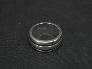 1円 ■美品■ TIFFANY＆Co ティファニー グルーブドリング SV925 指輪 アクセサリー 約13号 メンズ レディース シルバー系 AM7293